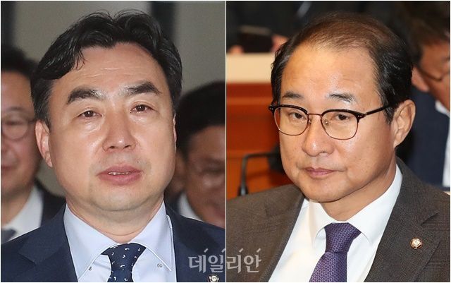 더불어민주당 윤관석(왼쪽) 의원, 이성만 의원 ⓒ데일리안 박항구 기자·뉴시스