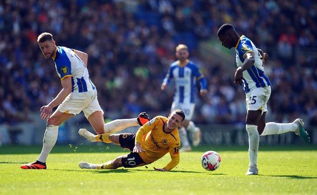 브라이튼에 대패를 당한 울버햄튼. ⓒ AP=뉴시스