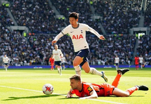 EPL 100호골을 달성한 손흥민. ⓒ AP=뉴시스