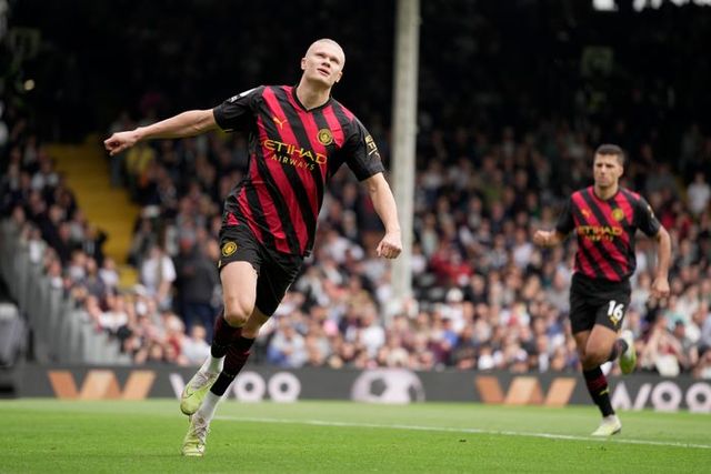 홀란 리그 34호골. ⓒ AP=뉴시스