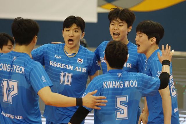 2023 아시아남자클럽 배구선수권 대회에 출전 중인 대한항공. ⓒ KOVO