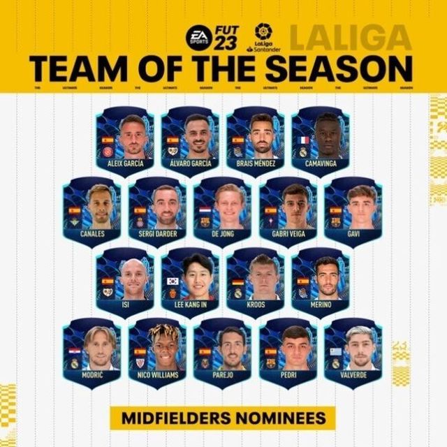 미드필더 부문 올해의 팀 최종후보에 올랐던 이강인. ⓒ 프리메라리가 SNS