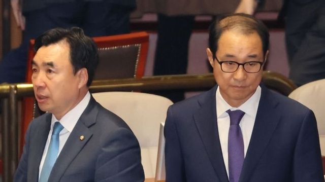 표결 결과 기다리는 윤관석, 이성만 의원.ⓒ연합뉴스