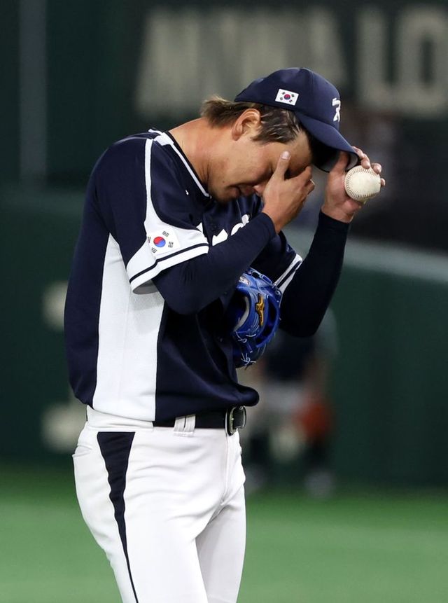 WBC 일본전에 선발로 나섰던 김광현. ⓒ 뉴시스