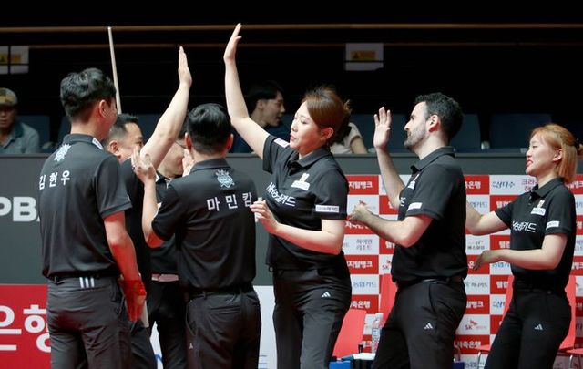 파죽의 7연승을 질주한 NH농협카드. ⓒ PBA