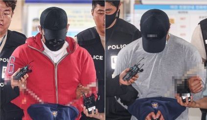 용산 경찰관 추락사 마약 모임 주도한 피의자 2명.ⓒ연합뉴스