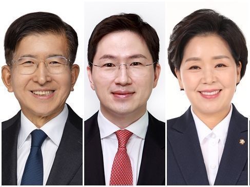 경기 용인갑에 출마한 이상식 더불어민주당 후보(왼쪽), 이원모 국민의힘 후보, 양향자 개혁신당 후보 ⓒ선거통계시스템