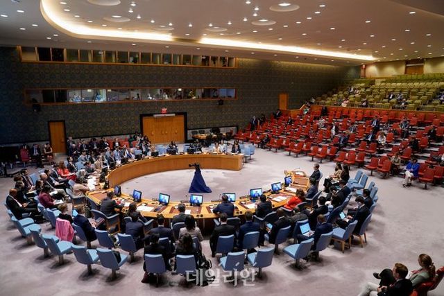 유엔 안전보장이사회가 14일(현지시간) 오후 긴급회의를 열고 이란의 이스라엘 공격에 대해 논의할 방침이다.ⓒAP/뉴시스