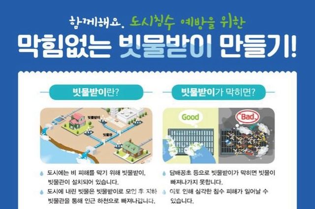 빗물받이 관련 카드뉴스. ⓒ환경부