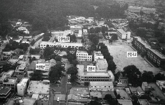 1989년까지 경기도립병원, 신풍초등학교 등으로 사용된 화성행궁ⓒ수원시 제공