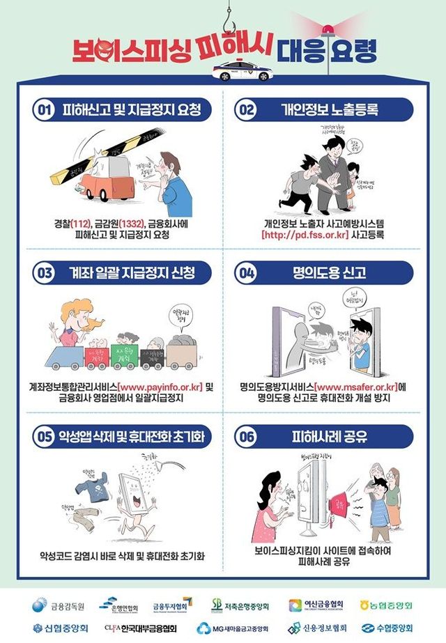 보이스피싱 피해시 대응 요령. ⓒ금융감독원