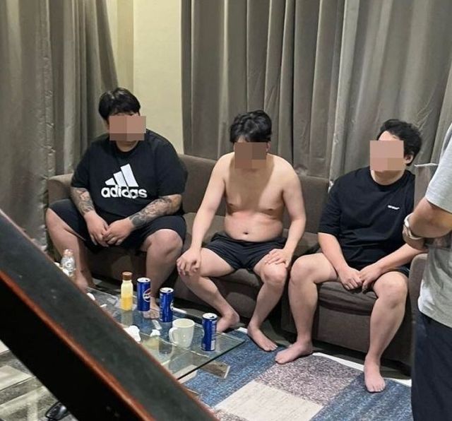 필리핀에서 검거된 남양주 아파트 7인조 특수강도 피의자 3명.ⓒ경찰청