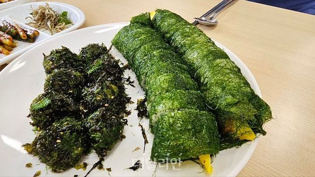 감태김밥과 감태주먹밥 모습. ⓒ공동취재단