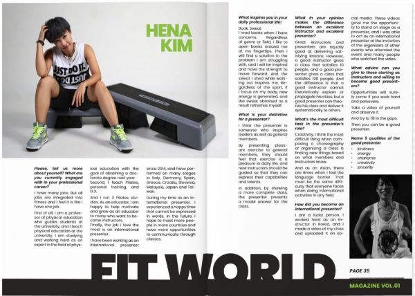 과거 김은기 대표는 피트니스 프리젠터로서 유럽의 잡지 ‘핏월드 매거진’에 집중 소개될 정도로 국제적인 영향력을 인정받고 있다.ⓒ 어나더레벨