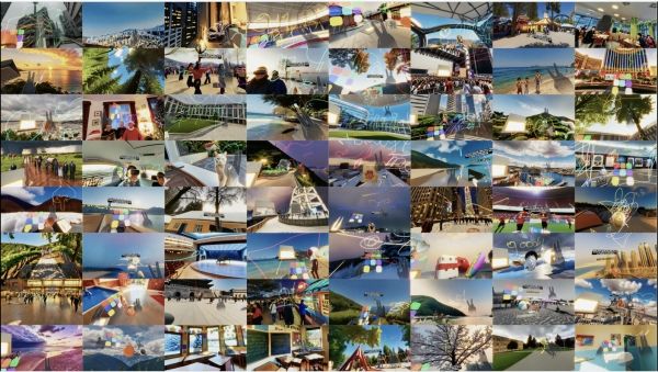 인공지능(AI)과 VR 기술을 결합한 콘텐츠인 ‘너’스텔지아는 콘텐츠를 통해 각 개인의 추억을 맞춤형으로 보여준다는 점에서 호평받았다. 사진은 당시 만들어진 이미지들의 모음. ⓒ식스도파민