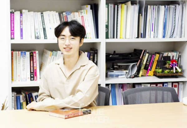 학생들을 교육하는 삶이 재미있고 행복하다는 양명균 교수의 연구가 승승장구하길 기대해본다.(사진=임성희 기자)