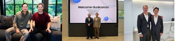 이재용 회장은 미국 현지에서 메타·아마존·퀄컴·버라이즌 최고경영자들과 만나 인공지능과 차세대 반도체, 통신 기술 협력을 논의했으며, 이 회동은 이후 데이터센터 수요 대응, 반도체 공급 전략, 네트워크 기술 전환 등 삼성전자의 중장기 사업 선택으로 이어졌다.ⓒ 삼성전자