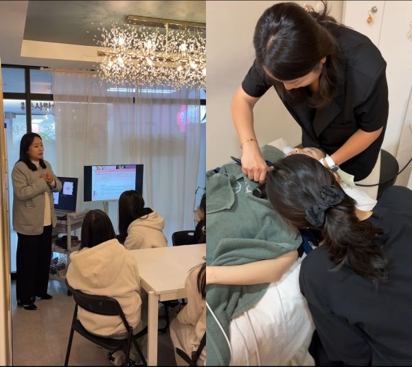 신미선 대표는 강의와 실습을 병행하며 수강생들에게 현장 중심의 에스테틱 실무교육은 물론 샵 매니지먼트 영역도 아우르며 교육을 펼쳐가고 있다.ⓒ 볼리아뷰티아카데미
