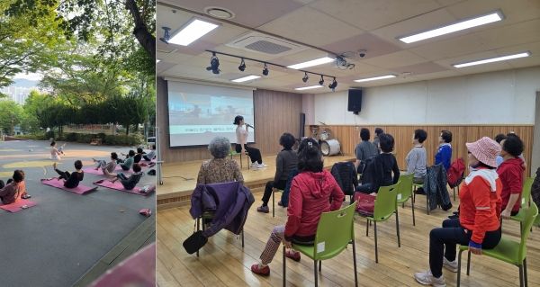 혜성 대표는 공원 무료 수업과 복지관 교육을 꾸준히 이어가며, 시니어에게 필요한 운동은 프로그램의 이름보다 몸의 상태를 이해하고 끝까지 살피는 마음에서 출발해야 한다는 믿음을 현장에서 실천해왔다. ⓒ 디어마더&라피네필라테스