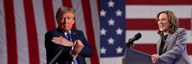 카멀라 해리스 미국 부통령(왼쪽)과 도널드 트럼프 전 미국 대통령. /사진=로이터/사진=로이터