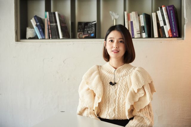 배우 남보라가 깜짝 결혼 발표를 한 가운데 엔터테이먼트로서 열일 행보를 이어간다. 사진은 영화 '크루아상' 인터뷰를 하는 남보라의 모습./사진=머니투데이