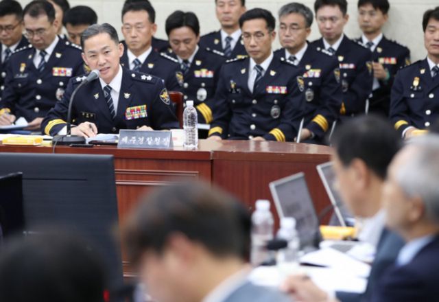  제주 경찰의 공직 기강 해이에 대한 의원들의 질타가 이어졌다. 사진은 국회 행정안전위원회의 제주경찰청 국정감사 모습. /사진=뉴스1