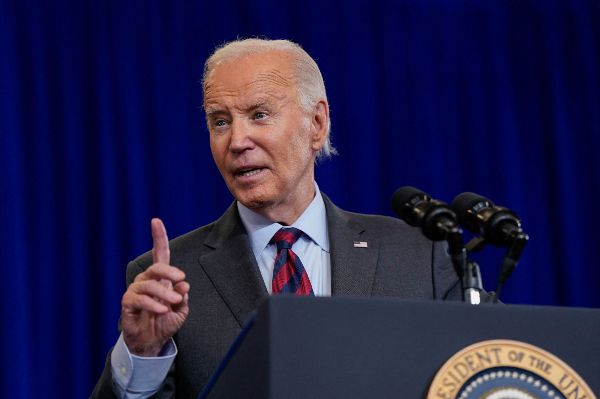 미국이 나흘 넘도록 북한의 러시아 파병을 조사 중이라고 답했다. 사진은 조 바이든 미국 대통령이 23일 미국 뉴햄프셔주 한 대학에서 연설하는 모습. /사진=로이터