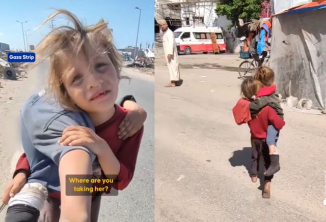 다친 동생을 들쳐 메고 1시간 넘게 걸은 맨발 소녀의 영상이 안타까움을 주고 있다. 사진은 소녀의 모습. /사진=아나도루 통신 인스타그램