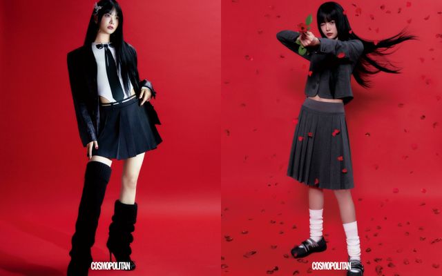 걸그룹 르세라핌 멤버 홍은채가 성숙한 매력을 드러냈다. /사진=코스모폴리탄