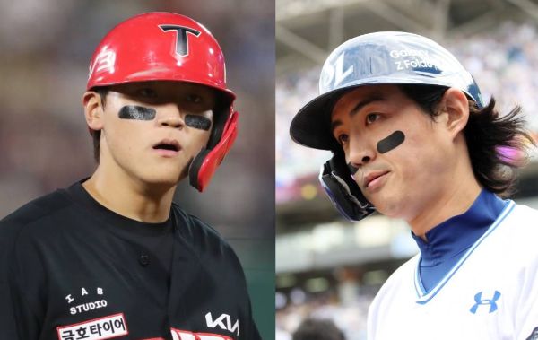 한국야구위원회(KBO)가 한국시리즈 4차전을 세계 최초로 극장에서 3면 스크린으로 생중계한다. 사진은 KIA타이거즈 김도영(왼쪽)과 삼성 라이온즈 구자욱의 모습. /사진=뉴스1