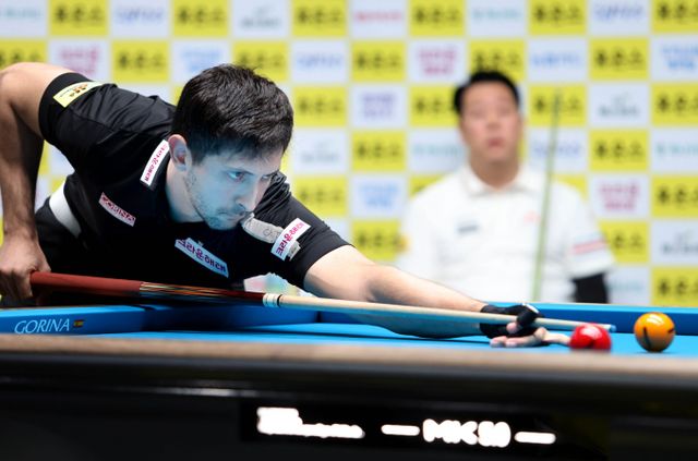 다비드 마르티네스는 휴온스 PBA 챔피언십 결승전에서 우승을 차지한 후 최근 전성기를 맞이했다고 말했다. 사진은 지난 28일 경기 고양 킨텍스PBA스타디움에서 열린 PBA 5차 투어에서 우승을 차지한 다비드 마르티네스. /사진=프로당구협회(PBA)