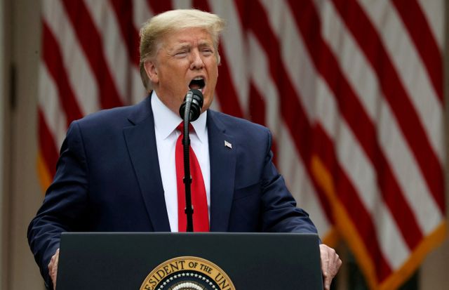 미국 공화당 대선 후보 도널드 트럼프 전 대통령 선거 캠프가 후보 측 인사가 쏙아낸 막말로 인해 심각한 피해를 입었다. 사진은 2020년 5월29일 미국 공화당 대선 후보 도널드 트럼프 전 대통령이 미국 워싱턴 백악관에서 발표하는 모습. /사진=로이터 