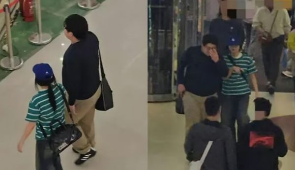 중국 한 쇼핑몰에서 민희진 어도어 전 대표와 방시혁 하이브 의장을 코스프레한 커플이 포착돼 화제다. /사진=온라인 커뮤니티 갈무리