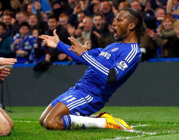 코트디부아르를 대표했던 공격수 디디에 드로그바가 손흥민의 유일한 흠으로 '토트넘에서 뛰는 것'이라고 말했다. 사진은 잉글랜드 프리미어리그(EPL) 첼시에서 뛰던 그의 모습. /사진=로이터