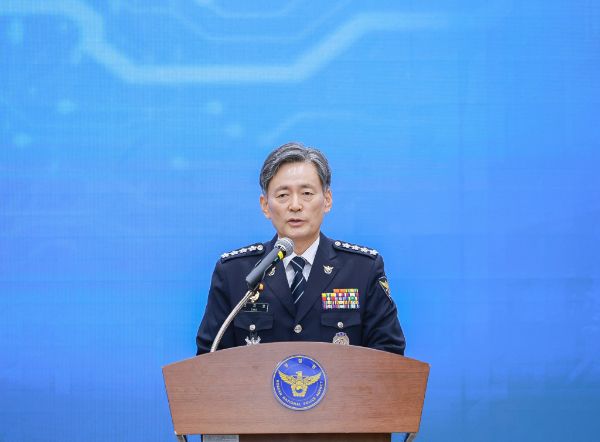 경찰이 건설 현장 불법 행위 단속에 나선 가운데 6개월간 700여명이 검찰에 넘겨졌다. 사진은 조지호 경찰청장이 지난 4일 서울 서대문구 경찰청 어울림마당에서 열린 '제76주년 과학수사의 날' 기념식에서 기념사를 하는 모습. /사진=뉴스1