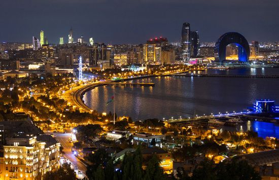 아제르바이잔에서 유엔 기후변화협약 당사국총회(COP29)가 개최된 가운데 바쿠의 스카이라인이 한 눈에 보이고 있다. /사진=로이터 