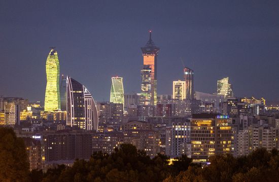 아제르바이잔에서 유엔 기후변화협약 당사국총회(COP29)가 개최된 가운데 바쿠의 스카이라인이 한 눈에 보이고 있다. /사진=로이터 