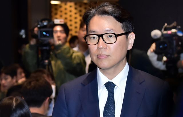 지난 7일 기자회견에 참석한 임종훈 한미사이언스 대표. /사진=임한별 기자