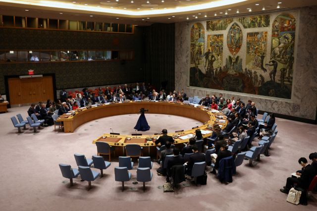 미국이 지난 20일(현지시각) 유엔 안전보장이사회에서 이스라엘과 하마스(팔레스타인 무장정파)의 즉각적 휴전을 촉구하는 결의안에 거부권을 행사했다. 사진은 지난 18일(현지시각) 미국 뉴욕 유엔본부에서 유엔 안전보장이사회 회의가 주재된 모습. /사진=로이터