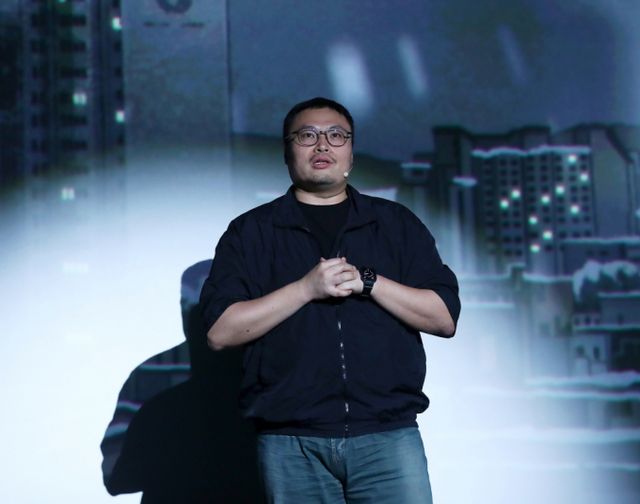 디즈니+ '무빙' 시즌2 제작이 결정됐다. 사진은 지난해 열린 디즈니+ 오리지널 시리즈 '무빙' 크리에이터스 토크 행사에서 강풀 작가가 발표하는 모습. /사진=머니투데이