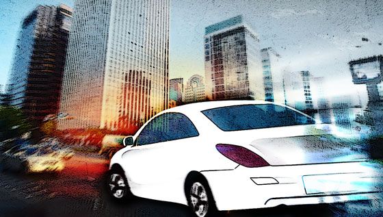 강남에서 정차중이던 전기차가 식당을 향해 돌진하는 사고가 발생했다. /삽화=머니투데이