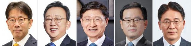 (왼쪽부터) 이재근 KB국민은행장, 정상혁 신한은행장, 이승열 하나은행장, 조병규 우리은행장, 이석용 NH농협은행장. /사진=각 사