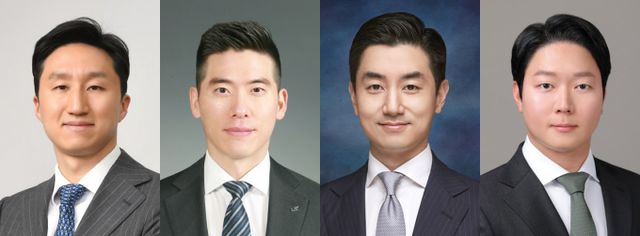 (왼쪽부터)정기선 HD현대 수석부회장, 구동휘 LS MnM 부사장, 김건호 삼양홀딩스 전략총괄 사장, 구형모 LX MDI 사장. / 사진=각 사