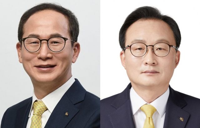 (왼쪽부터) 양종희 KB금융지주 회장, 이환주 KB국민은행장 내정자./사진=KB금융지주