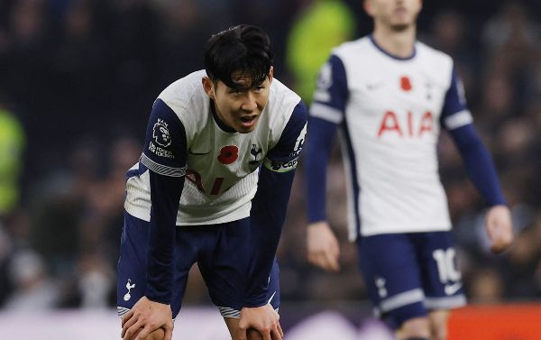 AS로마와의 유로파리그에서 선제골을 넣은 손흥민을 향해 아쉬운 평가가 이어졌다. 사진은 지난 10일 입스위치 타운과의 리그 경기 중 손흥민의 모습. /사진=로이터