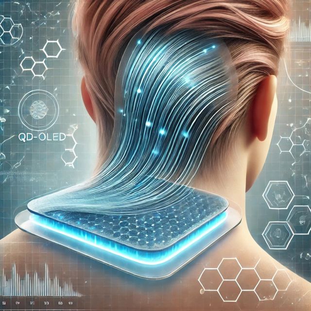 피부에 부착해 탈모를 치료할 수 있는 웨어러블 QD-OLED 패치가 개발됐다. /그래픽=김서연 기자 