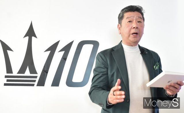 ▲ 다카유키 기무라 마세라티 코리아 총괄, 브랜드 110년간의 여정 소개