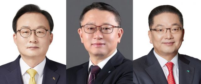 이환주 KB국민은행장 후보, 정진완 우리은행장 후보, 이호성 하나은행장 후보/사진=각 은행