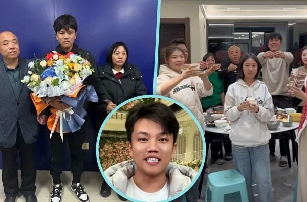 생후 3개월 때 납치됐던 중국 북부 허베이성 싱타이시 출신의 시에 칭슈아이가 지난해 12월 친가족과 재회했다. 사진은 시에 칭슈아이와 가족의 모습. /사진=SCMP 캡처