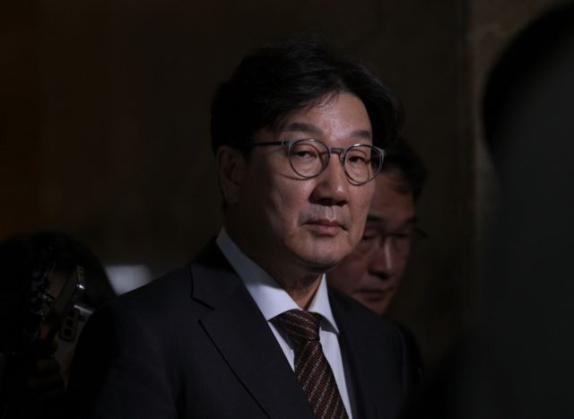 권성동 국민의힘 원내대표가 윤석열 대통령의 탄핵소추안 가결에 유감의 뜻을 전했다. /사진=뉴스1 